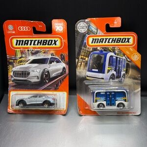 Matchbox Audi and City Electric Bus Toy Set - 2022 & 2019 NIP